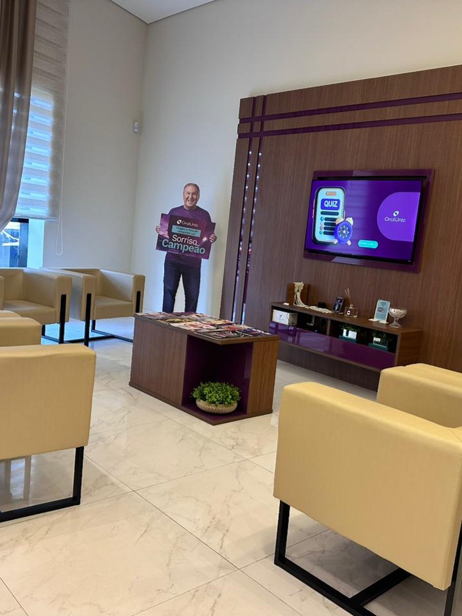 Sala de espera da Oral Unic Naviraí